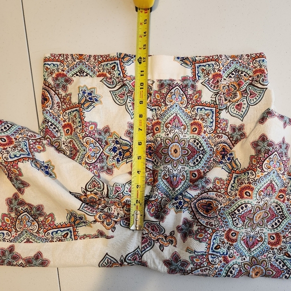 Rachel Zoe Mandala Wide Leg High Rise Pants Linen Womens Size Large Boho Beach - Picture 10 of 12